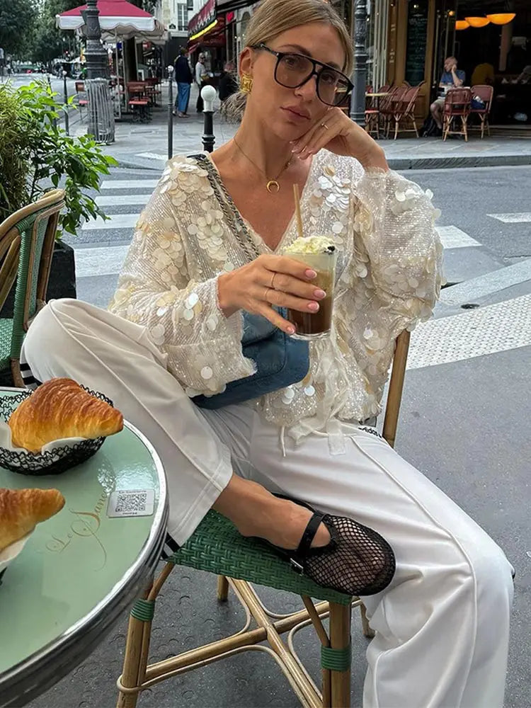 Rhea | Blusa Glamourosa Brillante