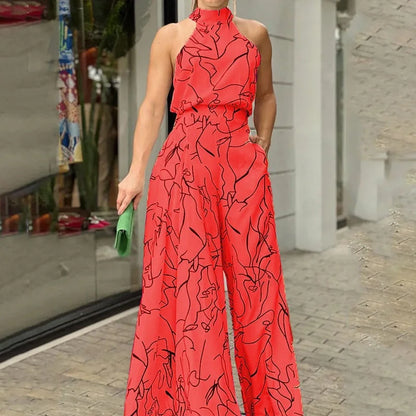 Beatrice - Elegante mono con cuello halter