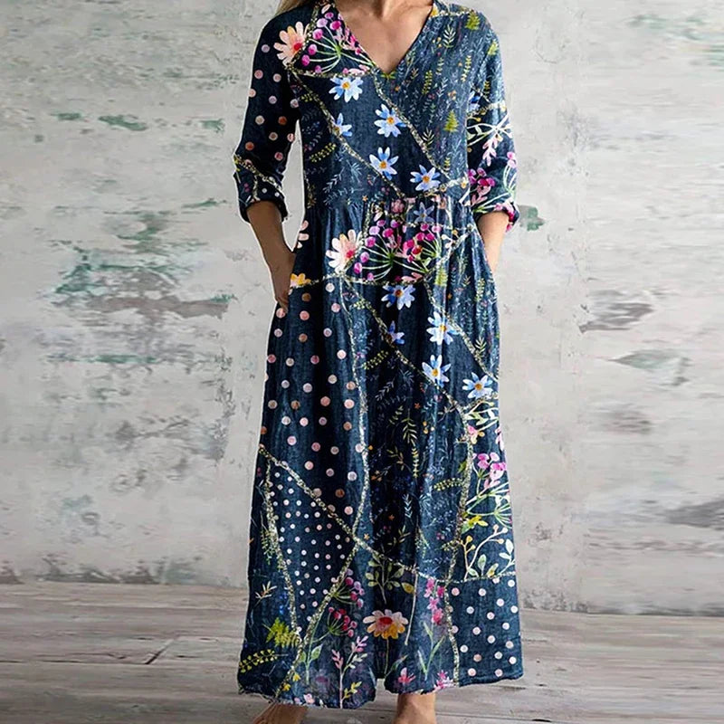 Brygida | Vestido de verano elegante y de alta calidad con estampado floral