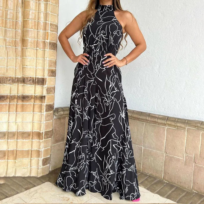 Beatrice - Elegante mono con cuello halter