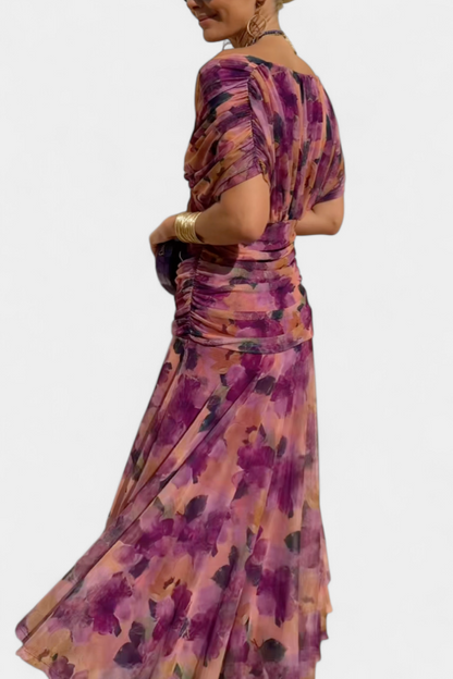 Alondra Vestido Largo con Estampado Floral Fantasía