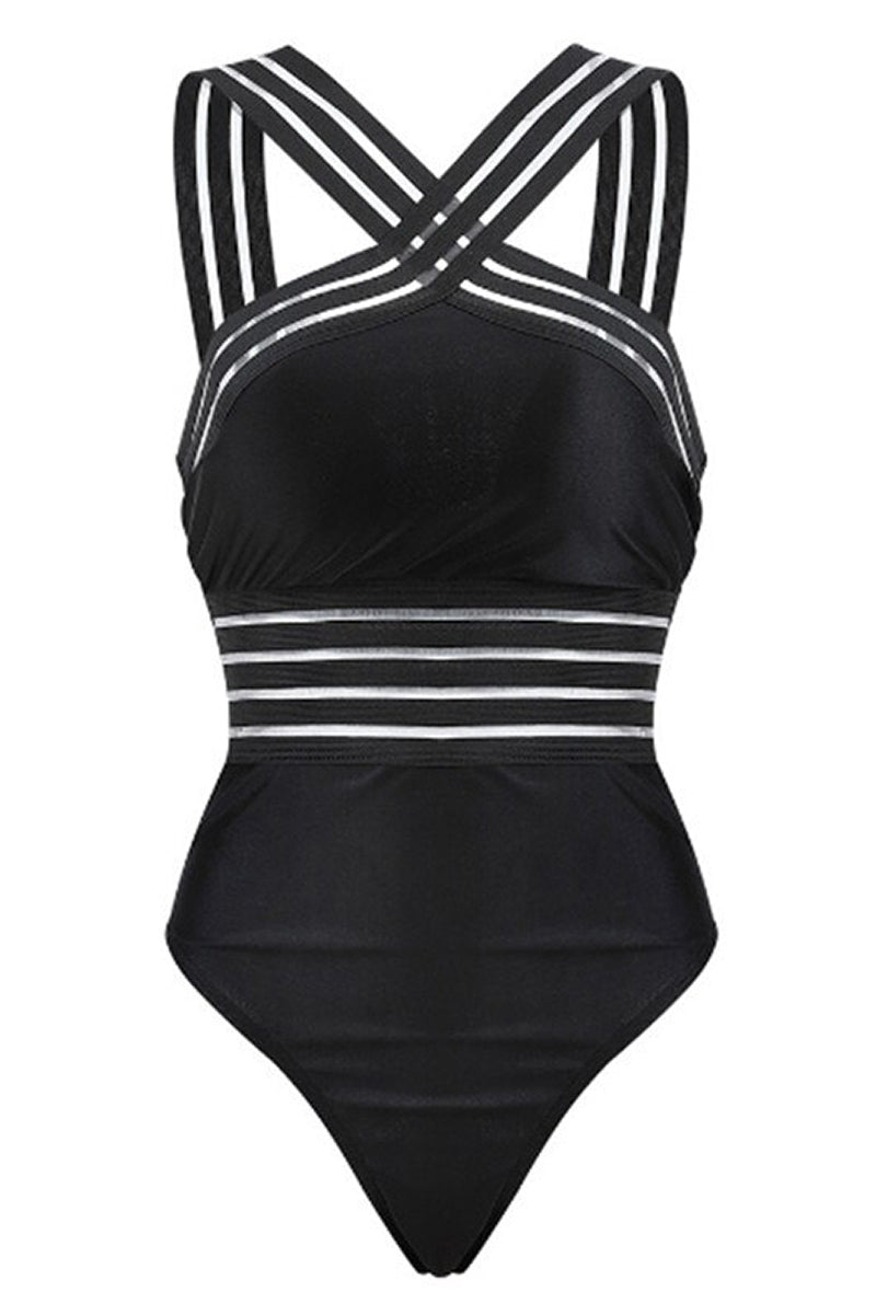 Traje de Baño Monokini con Cruce y Transparencia