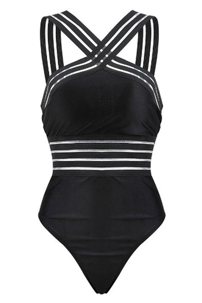 Traje de Baño Monokini con Cruce y Transparencia