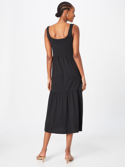 Vestido midi informal de verano con tirantes y diseño clásico