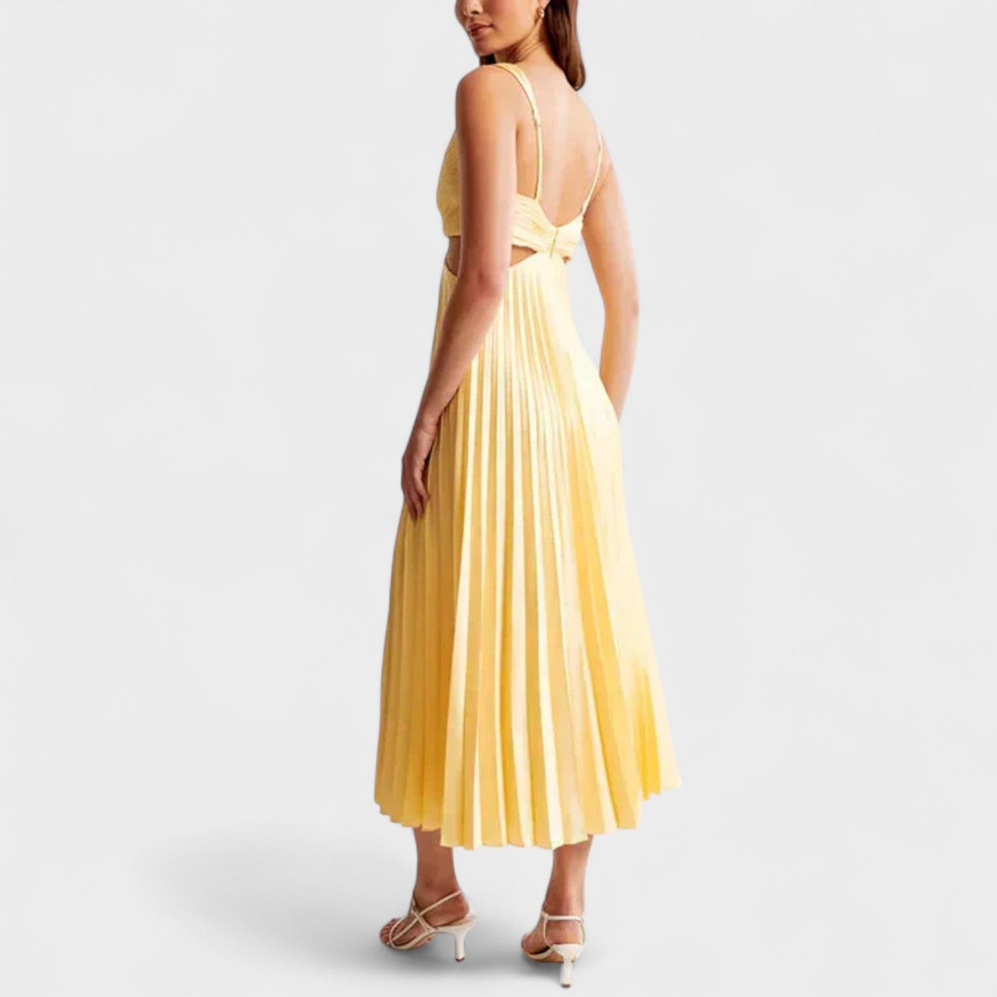 Eva – Vestido Plisado Midi