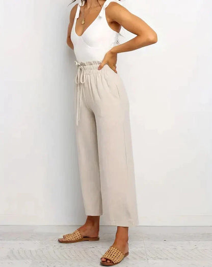 Yamira - Pantalón de Lino Cómodo