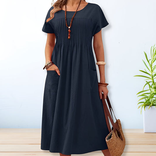 Amelia | Vestido Suelto de Uso Diario con Bolsillos