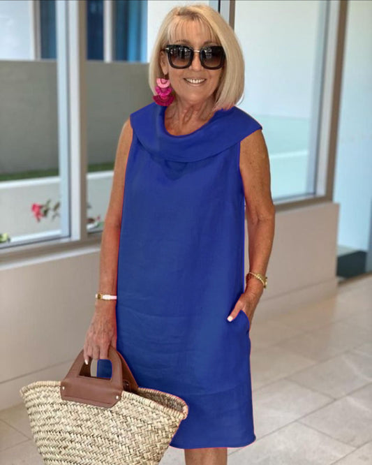Mariella | Vestido de material premium arrugado