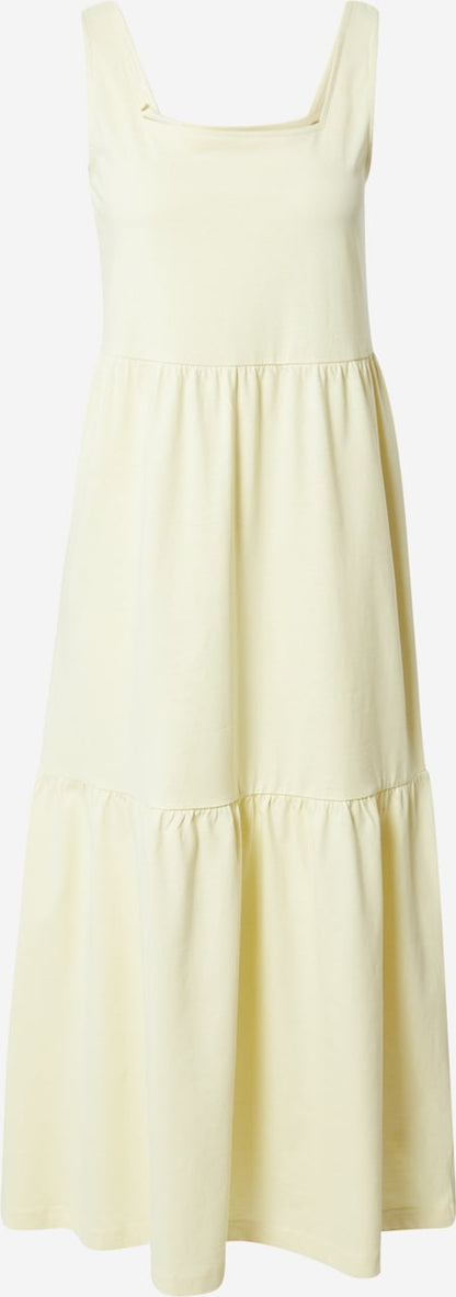 Vestido midi informal de verano con tirantes y diseño clásico