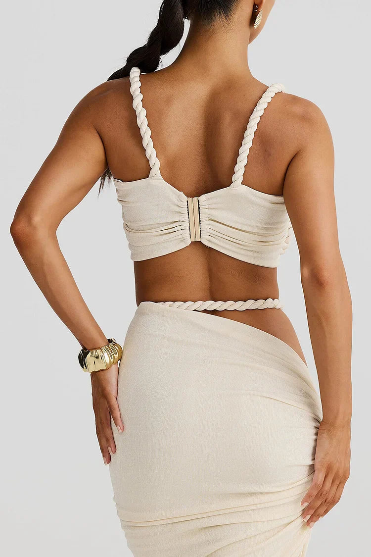 Alani | Falda Maxi Arrugada con Corte