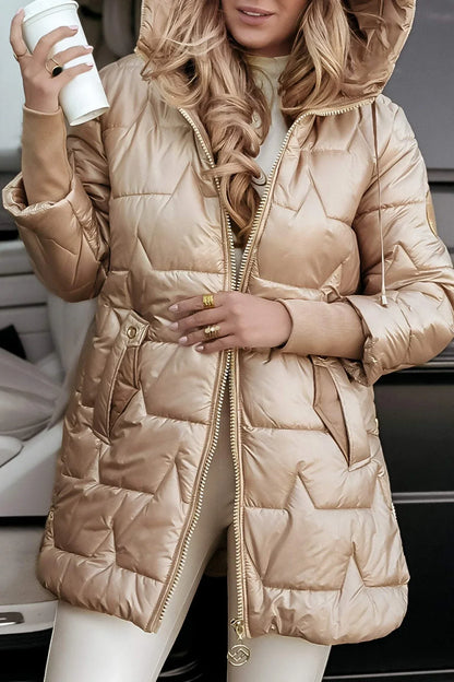 Nolwen - Abrigo de Invierno Elegante con Capucha y Acolchado