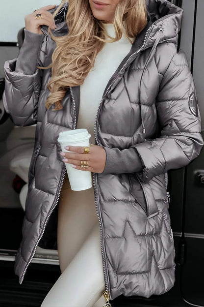 Nolwen - Abrigo de Invierno Elegante con Capucha y Acolchado