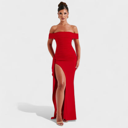 Joyce – Vestido Bardot Largo