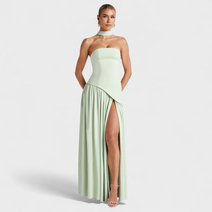 Vestido Maliyah - Corte Asimétrico Menta