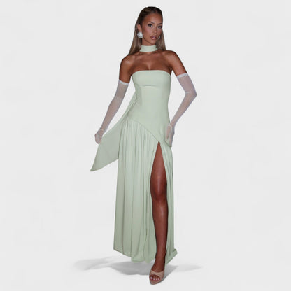 Vestido Maliyah - Corte Asimétrico Menta