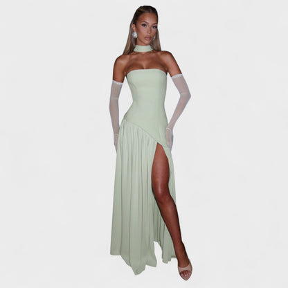 Vestido Maliyah - Corte Asimétrico Menta