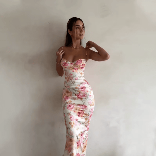 Beau | Vestido maxi veraniego con estampado de flores