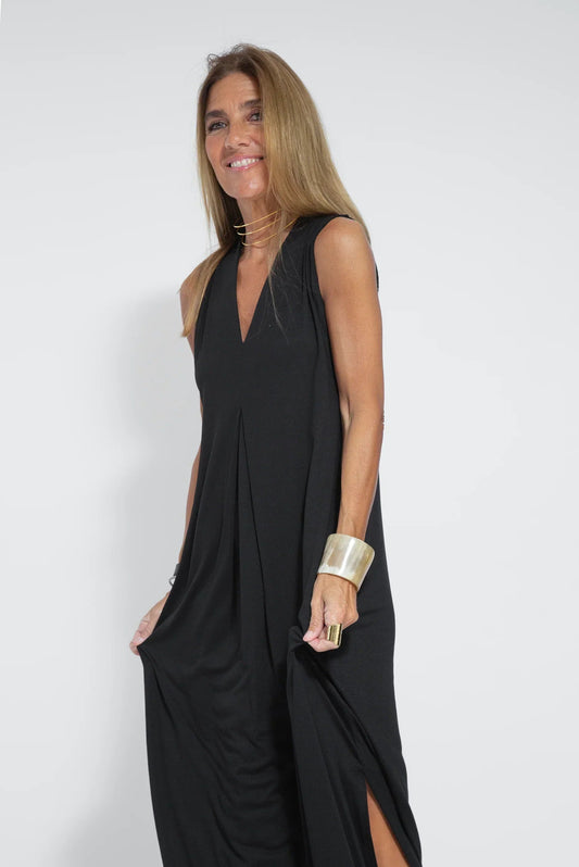Carmela | Elegante vestido largo con chaqueta de punto