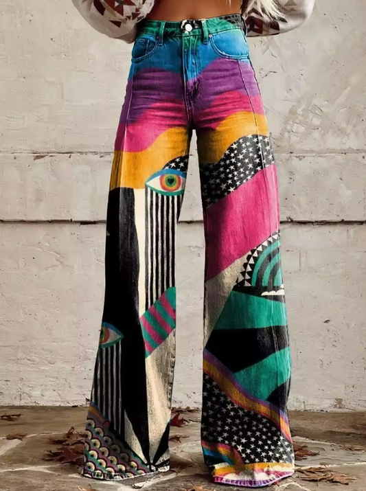 Talia - Pantalones Flare Boho Chic